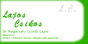 lajos csikos business card